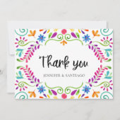Mexican Themed Wedding Danke Karte (Vorderseite)
