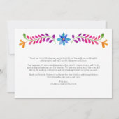 Mexican Themed Wedding Danke Karte (Rückseite)