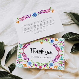 Mexican Themed Wedding Danke Karte