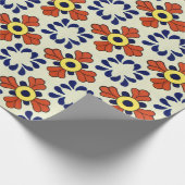 Mexican Tile Blue Mosaic Geschenkpapier (Ecke)