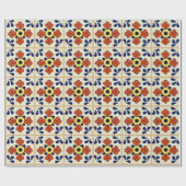 Mexican Tile Blue Mosaic Southwest Style Geschenkpapier (Flach)