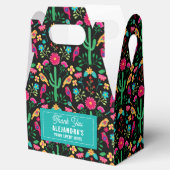 Mexican Traditional Floral Folk Art Black Colorful Geschenkschachtel (Geöffnet)