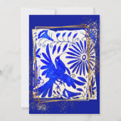 Mexican Wedding Blue Talavera Save the Date Card Einladung (Rückseite)