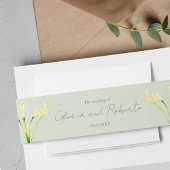 Mexican Wedding Calla Lily & Green Romantic Boda Einladungsbanderole