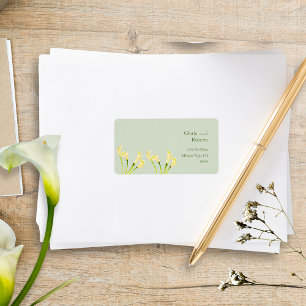 Mexican Wedding Calla Lily Green Rücksendeadresse Adressaufkleber