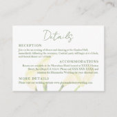 Mexican Wedding Calla Lily Romantic Boda Details Begleitkarte (Vorderseite)