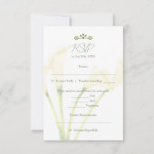 Mexican Wedding Calla Lily RSVP Card Karte (Vorderseite)