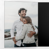 Mexican Wedding Folk Florals Hearts Dreifach Gefaltete Urlaubskarte (Innen Erste Seite)