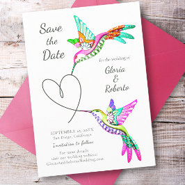 Mexican Wedding Lovebirds Save the Date Card Einladung