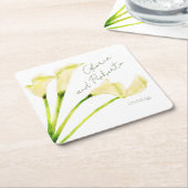Mexican Wedding Probe Dinner Calla Lily Rechteckiger Pappuntersetzer (angewinkelt)