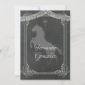 Mexican White Sylver Tres Anos Boy Einladung (Rückseite)