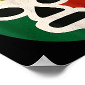 Mexican Wrestling Mask Lucha Libre Flag Aztec Poster (Ecke)