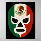 Mexican Wrestling Mask Lucha Libre Flag Aztec Poster (Vorne)
