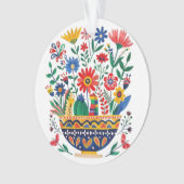 Mexicana Blumenstrauß und Katze, Ornament (Vorderseite)