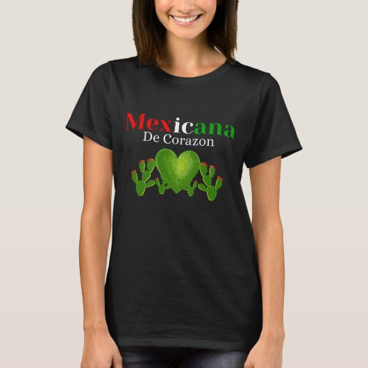 Mexicana De Corazon Nopal Female T-Shirt (Vorderseite)