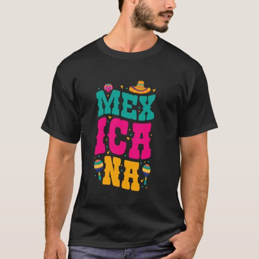 MEXICANA FUN MARACAS SOMBRERO MEXICO PRIDE T-Shirt (Vorderseite)