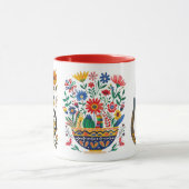 Mexicana Katzen und Blumenstrauß, Tasse (Zentrum)