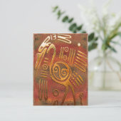 Mexicano Gold Chrome Tribal Art Postkarte (Stehend Vorderseite)