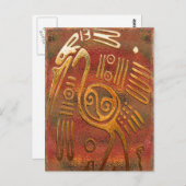 Mexicano Gold Chrome Tribal Art Postkarte (Vorne/Hinten)