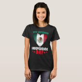 Mexico 16th September Independence Day Mexican Fla T-Shirt (Vorne ganz)