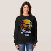 Mexico 2023 Sunset Beach Retro Sweatshirt (Vorne ganz)