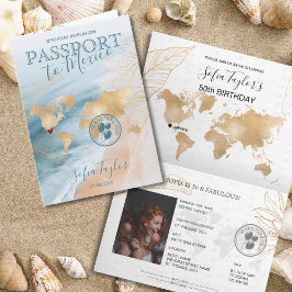 Mexico 50 und fabulous Birthday Passport Karte