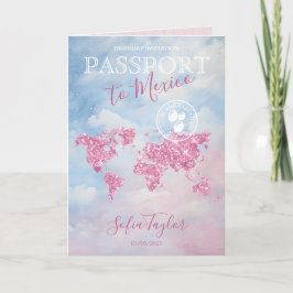 Mexico 50 und fabulous Birthday Passport Karte