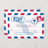 Mexico Airmail Wedding RSVP (Vorne/Hinten)