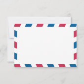 Mexico Airmail Wedding RSVP Karte (Rückseite)