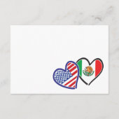 Mexico American Heart Flags Begleitkarte (Rückseite)