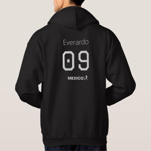 Mexico Away Jersey Style Custom Back Print Hoodie (Rückseite)