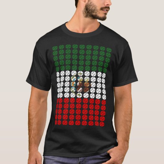 Mexico Baseball Flag for Mexican Baseball Fans  1 T-Shirt (Vorderseite)