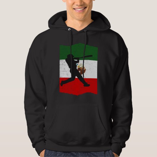 Mexico Baseball Flag for Mexican Baseball Fans Vin Hoodie (Vorderseite)