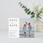 Mexico Beach Destination Wedding Save the Date Postkarte (Stehend Vorderseite)