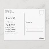 Mexico Beach Destination Wedding Save the Date Postkarte (Rückseite)