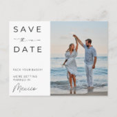 Mexico Beach Destination Wedding Save the Date Postkarte (Vorderseite)