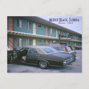 Mexico Beach, Florida 1969 Retro Motel Postcard Postkarte