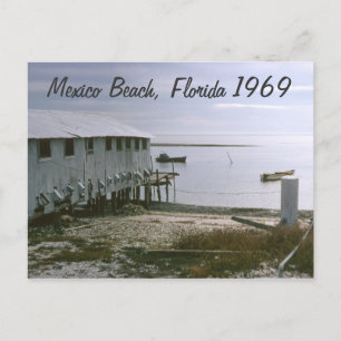 Mexico Beach, Florida 1969 Seascape Postcard Postkarte