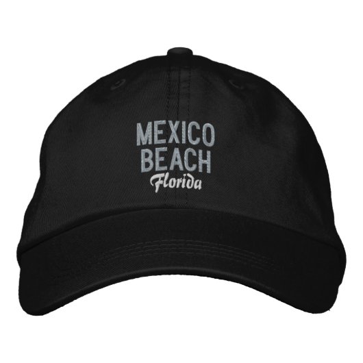 Mexico Beach Florida bestickt Baseballhut Bestickte Baseballkappe (Vorderseite)