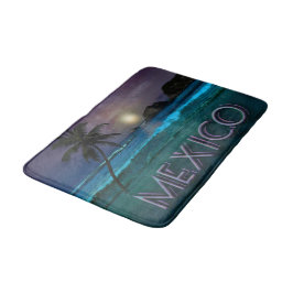 Mexico Beach Night Bath Mat Badematte