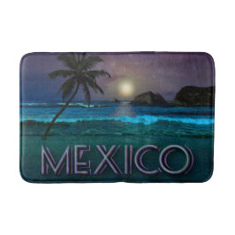 Mexico Beach Night Bath Mat Badematte