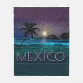 Mexico Beach Night Fleece Blanket (Vorderseite)