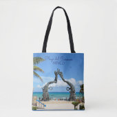 Mexico Beach Playa del Carmen Souvenir Foto Tasche (Vorderseite)