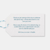 Mexico Beach Willkommen in unserer Hochzeitsgesche Geschenkanhänger (Rückseite Horizontal)