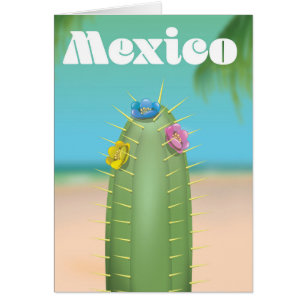 Mexico Cactus travel poster