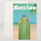 Mexico Cactus travel poster Briefpapier (Vorne/Hinten)
