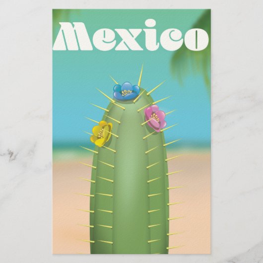 Mexico Cactus travel poster Briefpapier (Vorderseite)