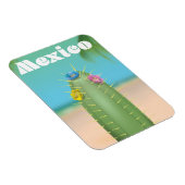 Mexico Cactus travel poster Magnet (Rechte Seite)