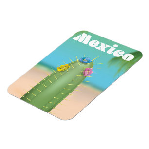 Mexico Cactus travel poster Magnet