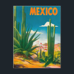 Mexico Cactus Vintage Travel Postcard Postkarte<br><div class="desc">Mexico Cactus Vintage Travel Postcard</div>